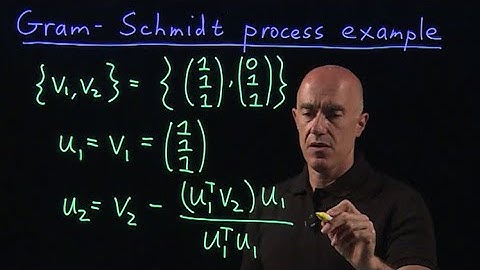 Gram-Schmidt process example | Lecture 20 | Matrix Algebra for Engineers