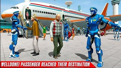 Robot Airplane Pilot simulator -airplane games | Robot Plane Games -Android gameplay FHD#himanshupro
