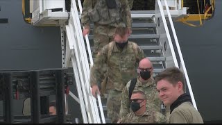 More than 100 National Guard Members return home, after volunteering to stay longer at Capital missi