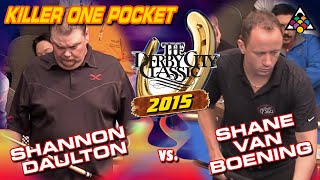 ONE-POCKET: SHANNON DAULTON VS SHANE VAN BOENING - 2015 DERBY CITY CLASSIC