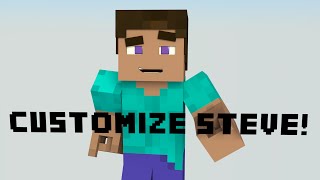 Blender Tutorial : How to customize Minecraft Steve Rig!!!