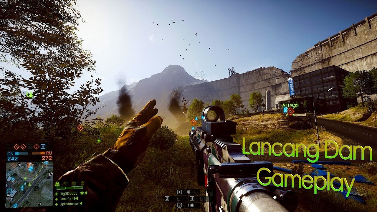 Battlefield 4 MP: Large 64 player Conquest on Lancang Dam (K/D=28-8 ...