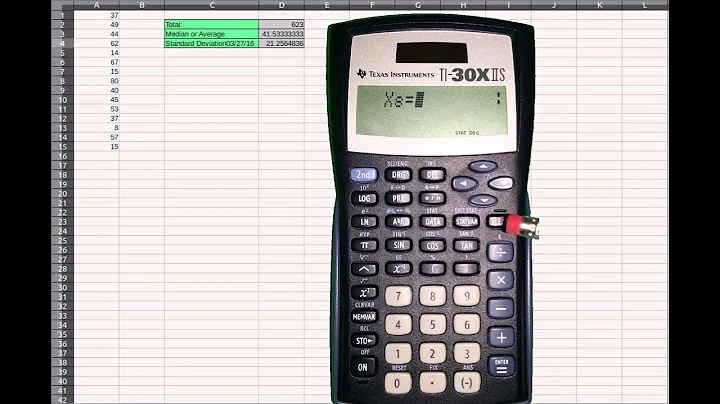 TI 30X IIS - Standard deviation