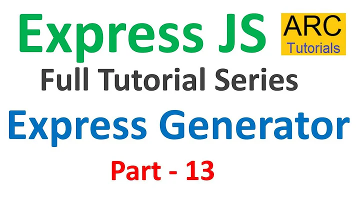 Express JS Tutorial #13 - Express Generator | Expressjs Tutorial For Beginners