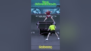 Lin Yun-Ju vs Felix Lebrun top 3 #paris2024 #felixlebrun #tabletennis #pingpong #wtt #ittf #shorts