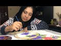 Fabric Painting / fabric painting on Organza / Painitng on Dupatta