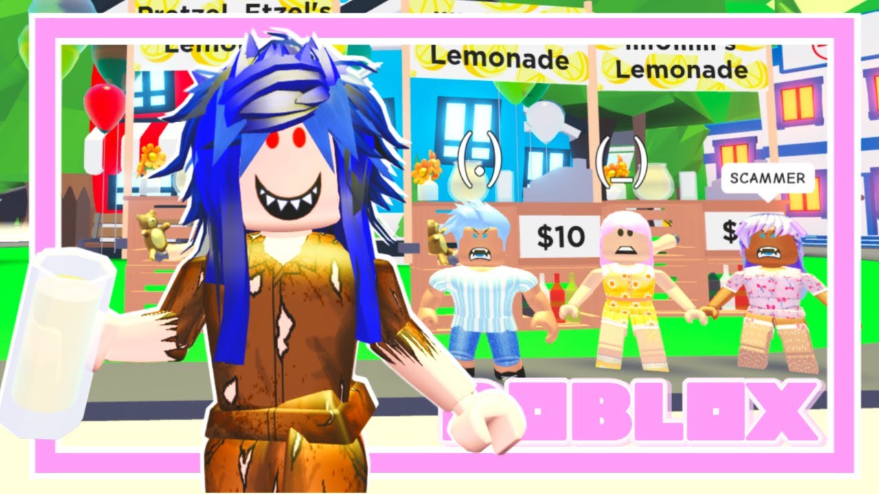 She Scammed Every Lemonade Stand In Adopt Me Roblox Roleplay Story Adopt Me - pretzel etzel roblox