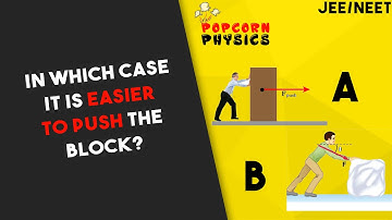 In which case it is easier to push the block? | IIT JEE &  NEET by Prateek Jain Sir, Kota