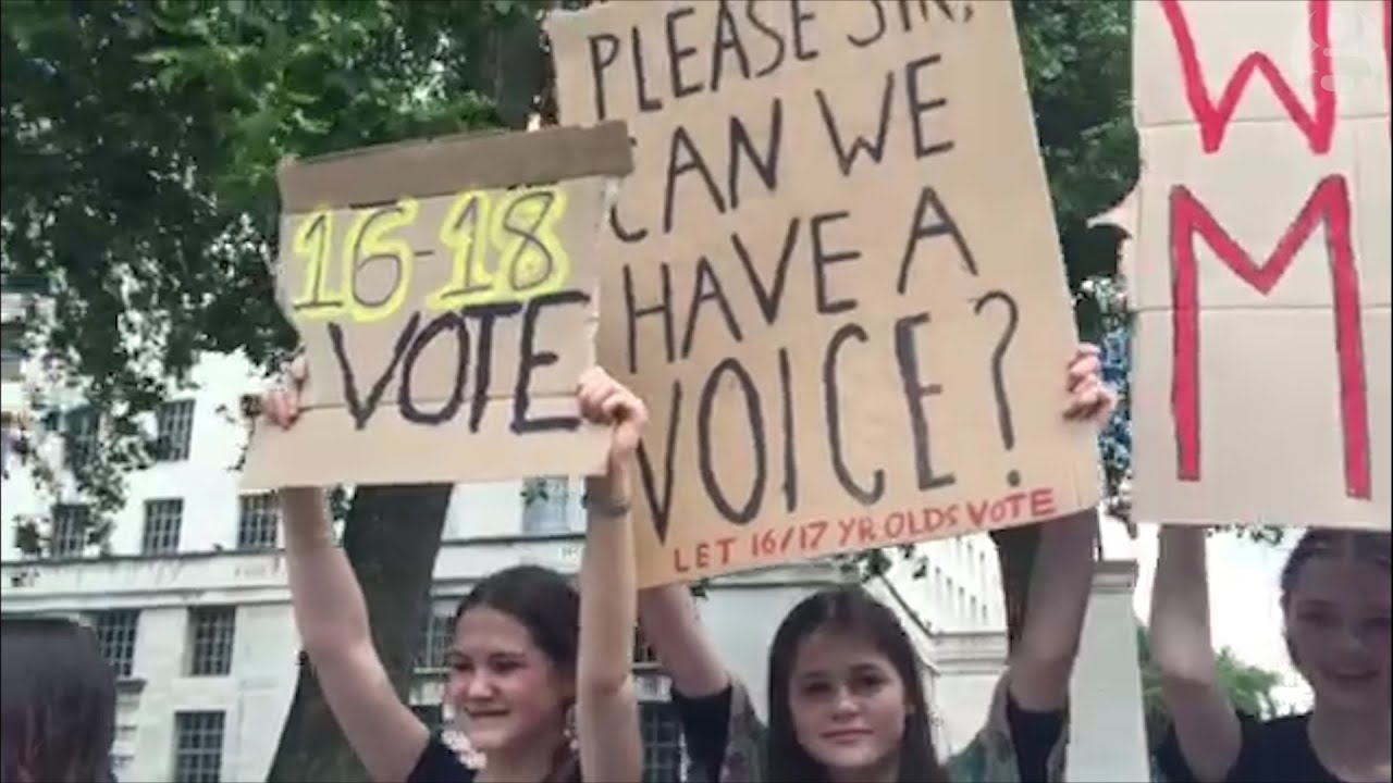 Young campaigners demand right to vote YouTube