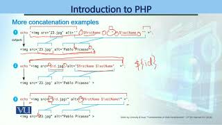 Introduction to PHP (String Concatenation) | Web Engineering | CS511_Topic097