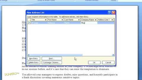 How to Perform Mail Merge with Word 2007 For Dummies