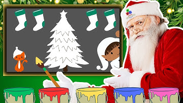 Learn Colors with Santas Elf in this Fun Christmas Coloring Page!