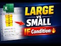 #excel #tutorial #education #interview  Excel Formula Trick😍LARGE, SMALL &amp; IF Condition in One Sheet