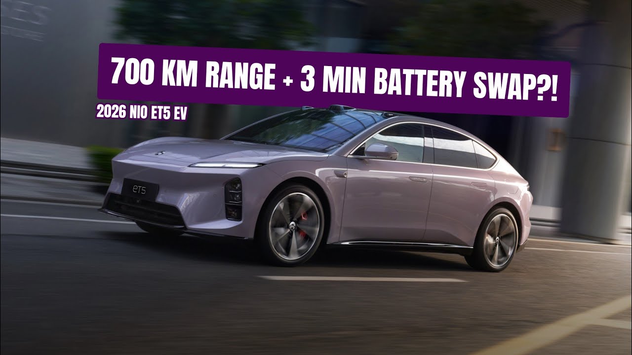 Электромобиль NIO ET5 EV 2026 года — запас хода 700 км при замене батареи за 3 минуты.