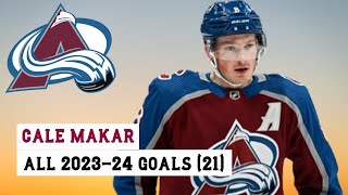 Cale Makar (#8) All 21 Goals of the 2023-24 NHL Season