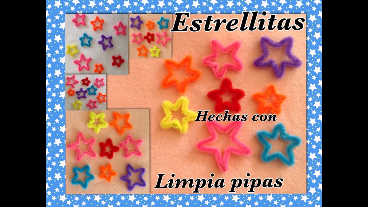 ESTRELLITAS HECHAS CON LIMPIA PIPAS.- STARS MADE WHIT PIPE CLEANERS