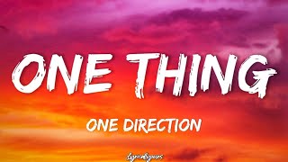 One Direction  One Thing ( Lyrical)