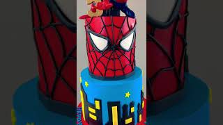 كيك سبايدرمان بعجينة السكر ومجسمات السكر/ Spider-Man Cake