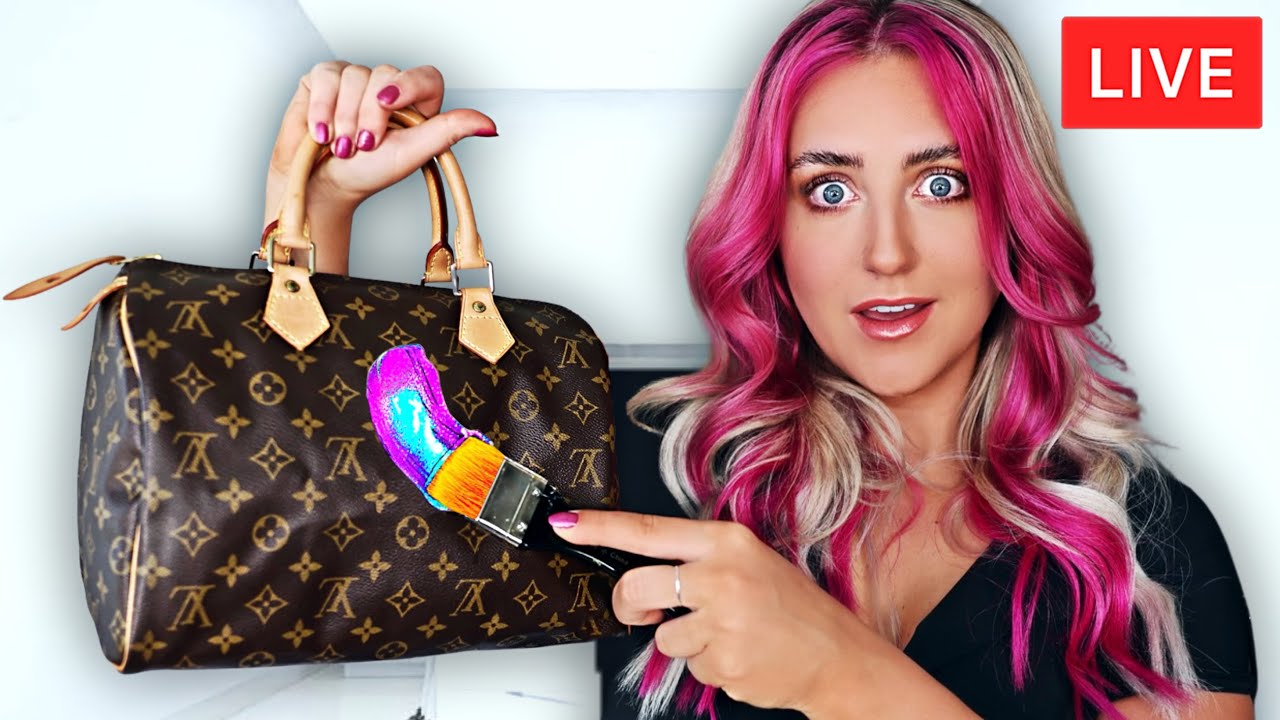 Customizing a Louis Vuitton Bag and GIVING IT AWAY! 🔴 LIVE STREAM 🔴 ...