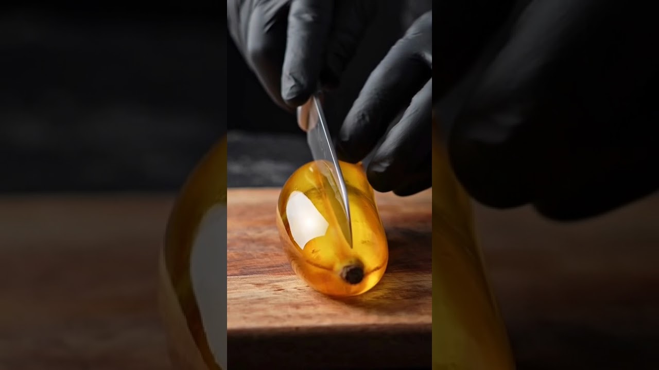 Glass Banana Cutting ASMR 🍌🔪
