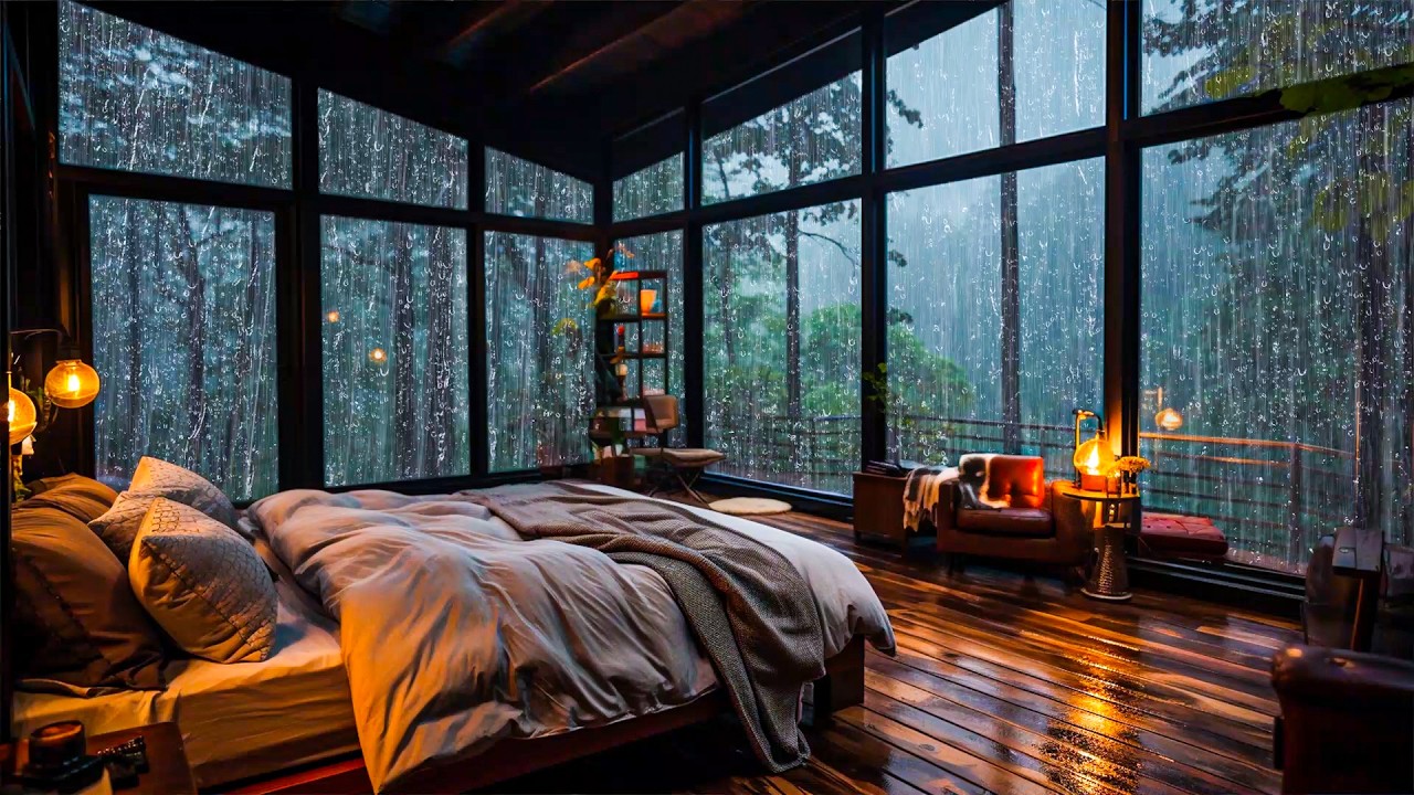 Rain Sounds for Sleeping - Natural Rainstorm Sounds for Better Sleep and Concentration