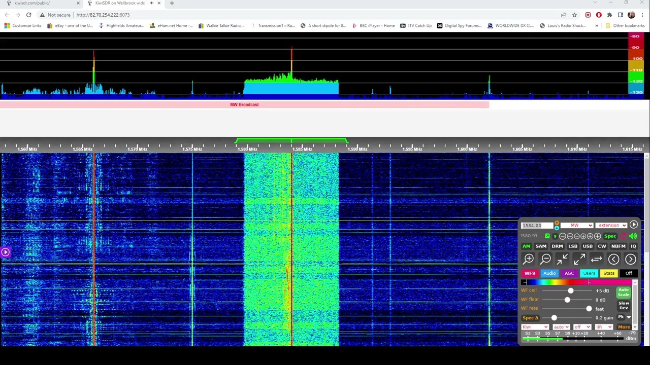 Test Transmission from BBC on 1584KHZ Medium Wave