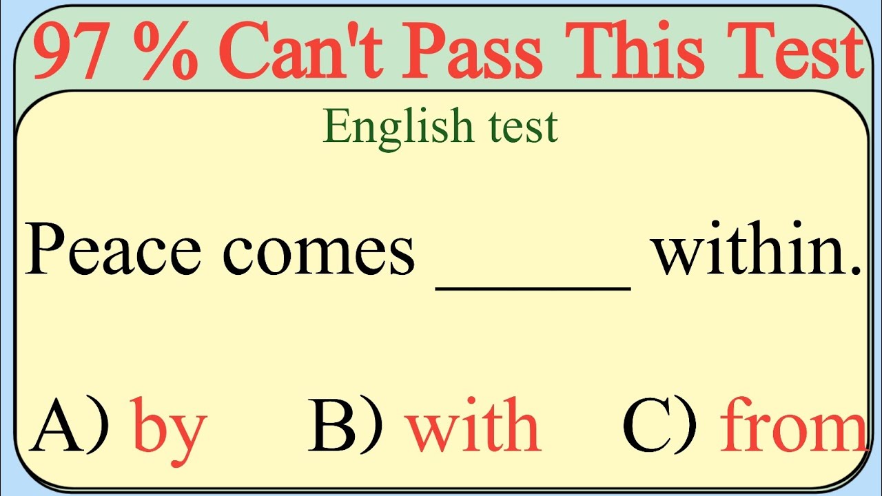 Mixed English Grammar Test 🌟if you score over 95% On This Quiz, your English is Fantastic 