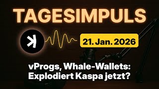 Kaspa Daily (21. Jan) - vProgs, Whale-Wallets: Explodiert Kaspa jetzt?