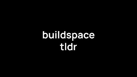 buildspace s3 tldr