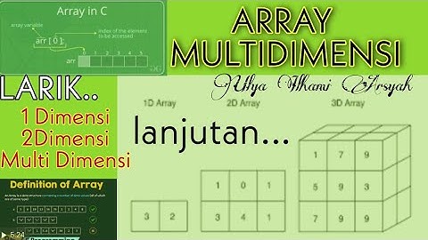 ARRAY Lanjutan...|| Array Multidimensi