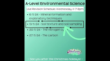 A-Level Environmental Science Live Tutoring!