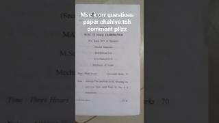 msc mathematics 2nd sem question paper cdlu mechanics of solid
