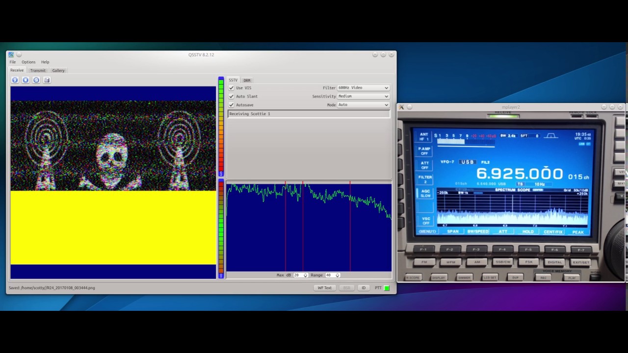 Pirate Shortwave Radio SSTV Jan 7 2016 on 6925Khz USB YouTube