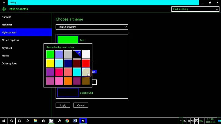Windows 10 tips and tricks  Using High Contrast mode to change Windows and screen colors