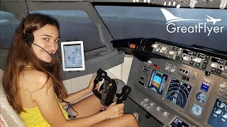 Can my Girlfriend Land the Boeing 737? | Full Flight Simulator Takeoff \& Landing | Cockpit View