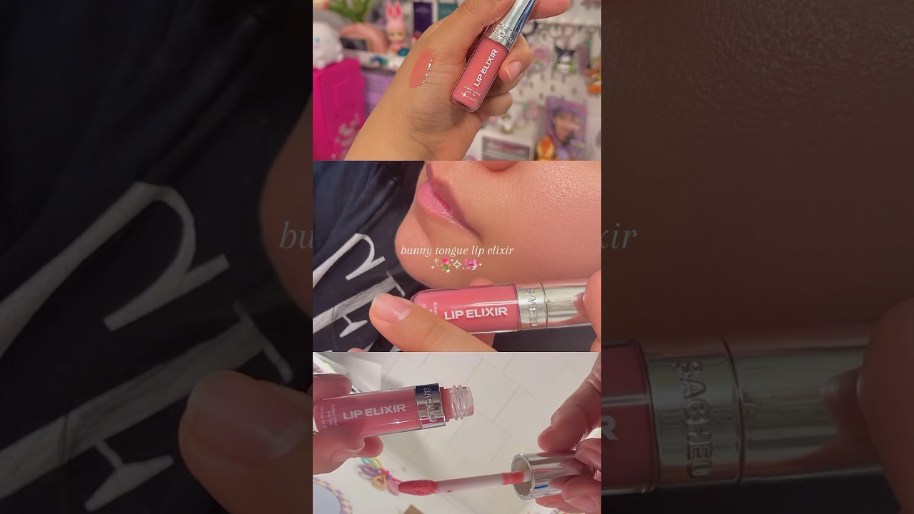 prettiest pink bunny tongue lip elixir💕🎀🐇