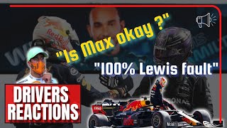 F1 TEAM RADIO ~ Verstappen BIG CRASH ! Drivers Reactions and Opinions.