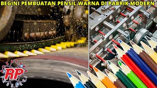 THIS IS THE PROCESS OF MAKING COLORED PENCILS IN A MODERN FACTORY