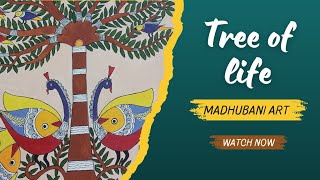 Tree of Life | MADHUBANI ART | #diy #madhubani #painting