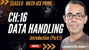 Math Ace Prime Class 6th | Ch-16 DATA HANDLING | Introduction (Part-1) |