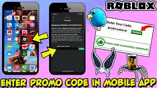 HOW TO ENTER PROMO CODES IN ROBLOX MOBILE APP - iPhone, Android screenshot 4