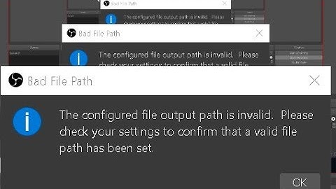 fix obs studio Bad file path HD