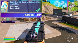 Destroy Objects While in a Vehicle (Milestone) - Fortnite