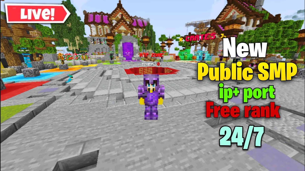 Let's play on this NEW Public Minecraft Server - YouTube