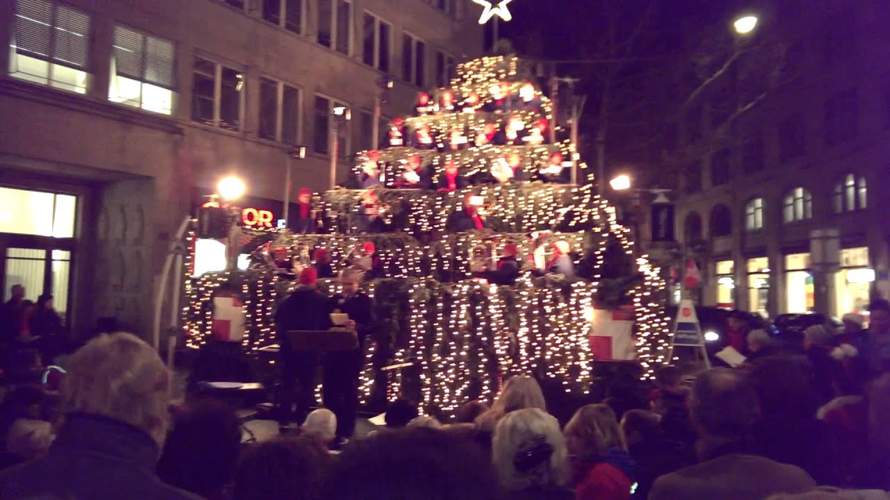 The Singing Christmas Tree In Zürich 2013 YouTube