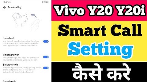 How To Smart Call Setting On Vivo Y20 And Y20i || Vivo Y20 And Y20i Smart Call कैसे करे