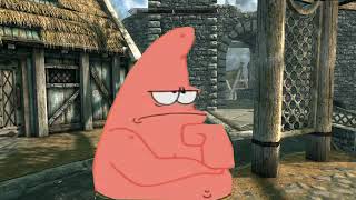 Patrick Star visits Skyrim