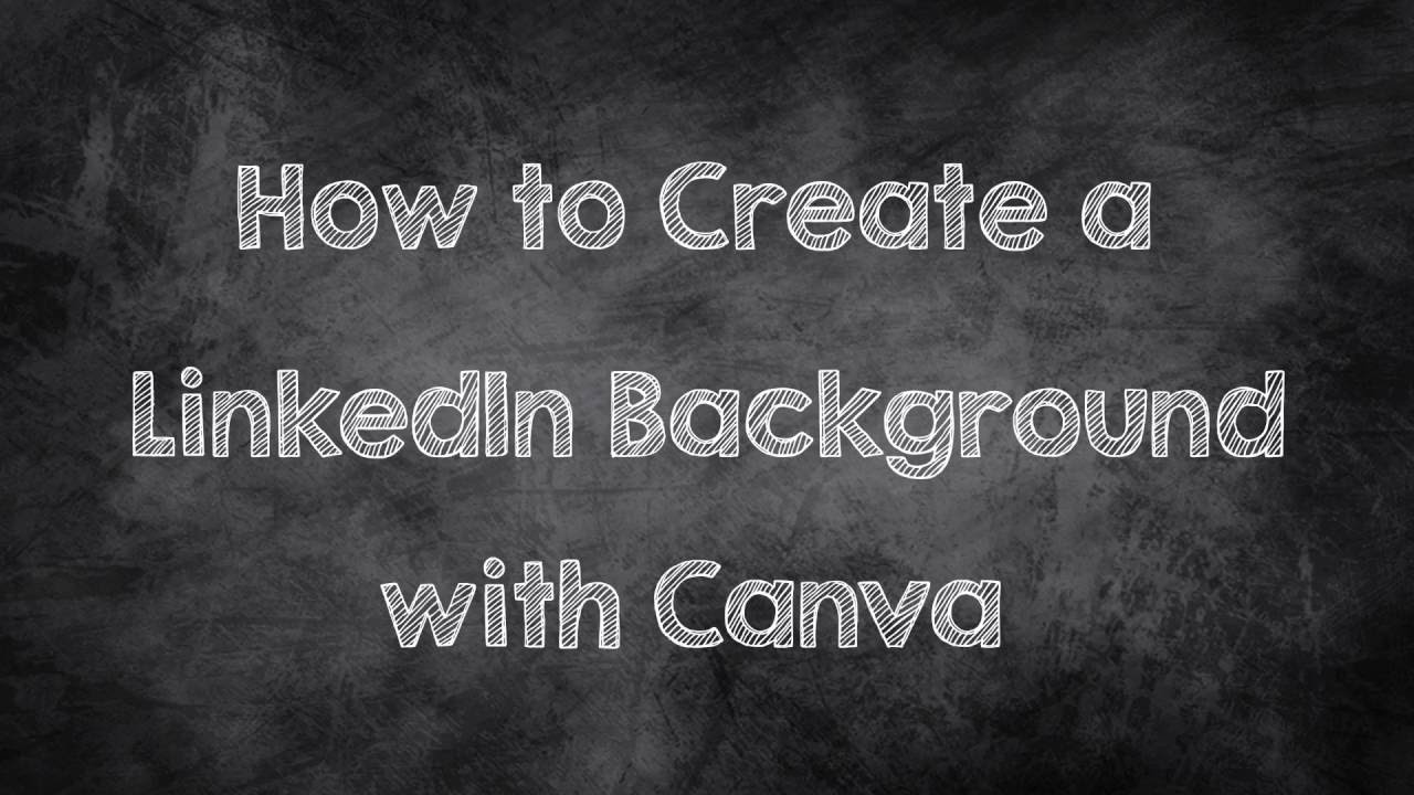 How To Create A LinkedIn Background With Canva YouTube