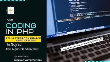 php variables || how to declare variable in php || Lec-4 By The Right Ways For Youh||php in Gujarati