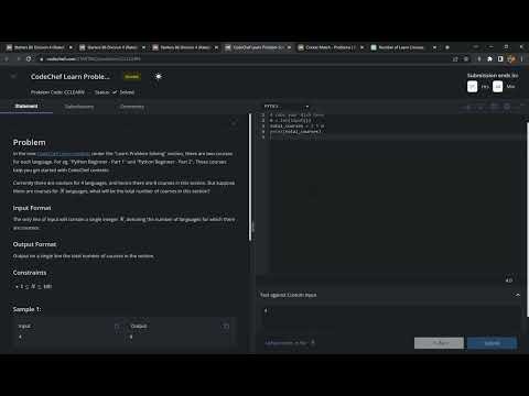CodeChef Learn Problem CCLEARN Starters 86